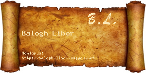Balogh Libor névjegykártya
